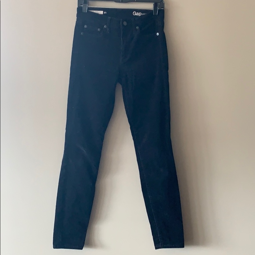 Stretchy corduroy black skinny jeans